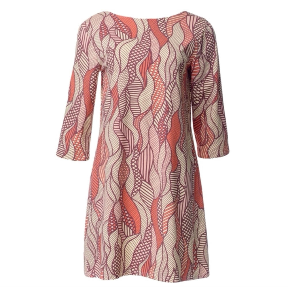 Wild Leaves Scoop Back A-Line Tunic